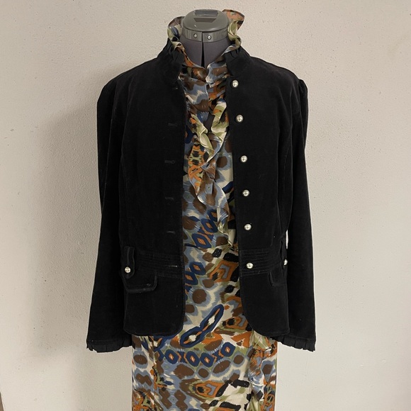 Fully Lined Mock Wrap-Front Chiffon Dress - Picture 10 of 13